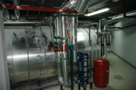 Uso de la manguera en una caldera de vapor