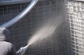 Impulsion de cemento proyectado