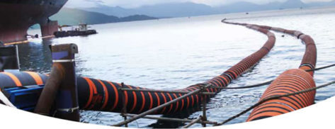 Manguera autoflotante para hidrocarburos en entorno marino